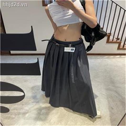 Chân váy xếp ly lưng thấp phong cách Âu Mỹ 2022 thời trang mùa hè độc đáo dành cho nữ