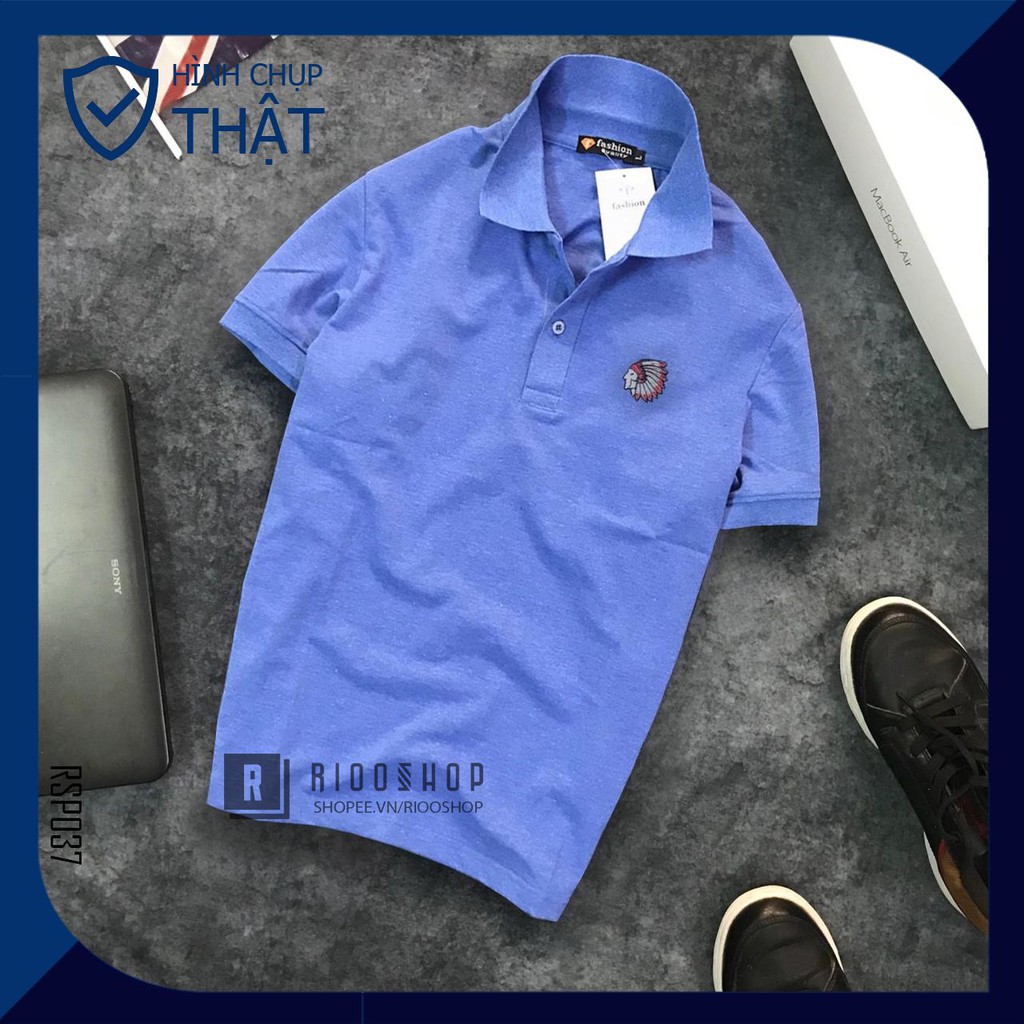 Áo thun nam có cổ ngắn tay đơn giản thổ dân RSP037 - áo polo nam Riooshop | BigBuy360 - bigbuy360.vn