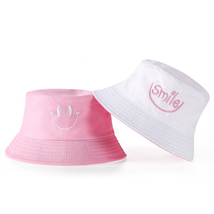 Mũ Tai Bèo Hai Mặt In Hình Mặt Cười Dễ Thương Cho Bé