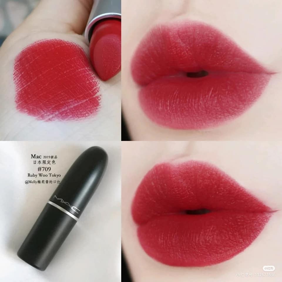 Son MAC Ruby Woo mã 707-(Nữ hoàng của son đỏ)