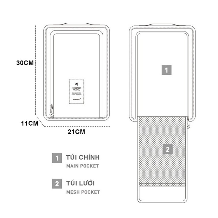 Túi đựng giày du lịch, thể thao thời trangmeomeo