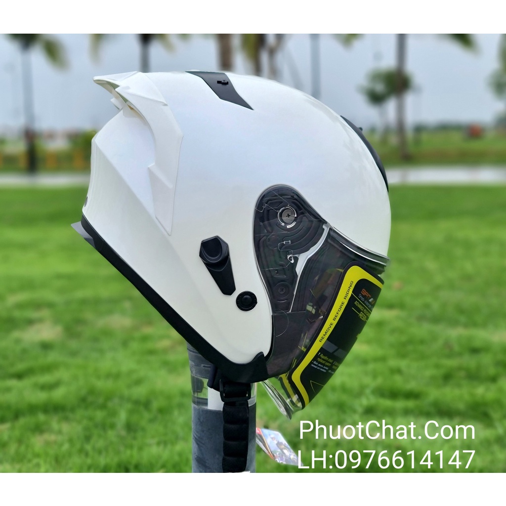 Nón bảo hiểm 3/4 ROC 09 trắng siêu đẹp