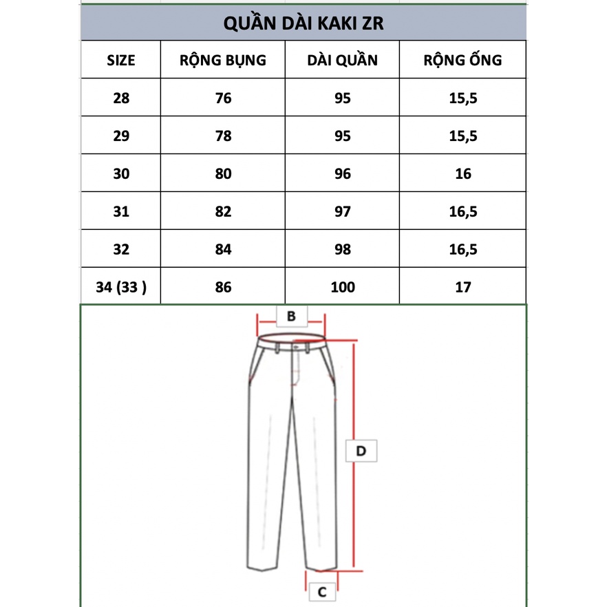 Quần kaki nam dáng dài lưng tăng-đơ thời trang, thanh lịch Vnline - QKKZR20001