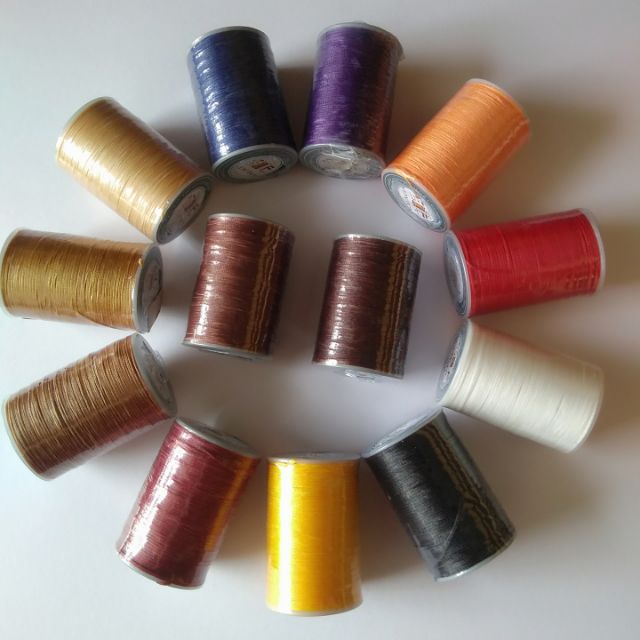 Chỉ sáp dẹp 0.8 may đồ da