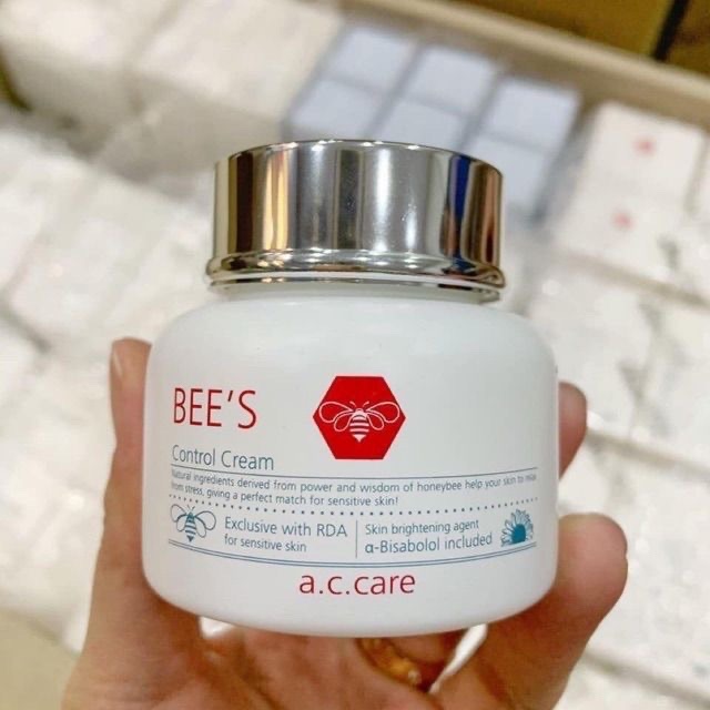 Đủ bill, Kem dưỡng Bee's A.C.Care dưỡng trắng cho da dầu mụn, nhạy cảm 50g