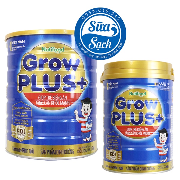 Sữa Bột Nuti Grow Plus Xanh 900gr/1.5kg (Date mới)
