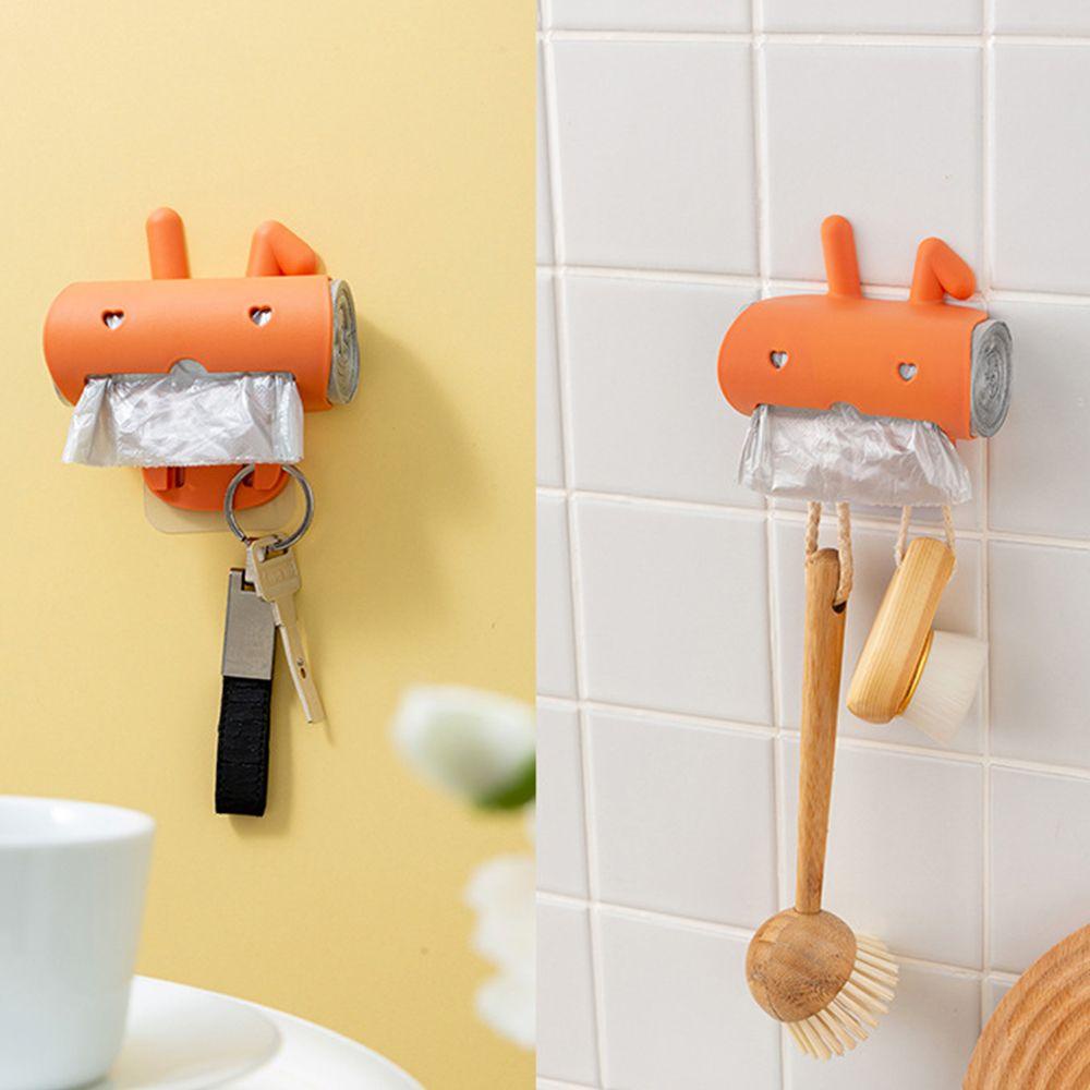 .Hộp Đựng Túi Rác Mini Bằng Nhựa Gắn Tường Nhà Bếp / Phòng Tắm