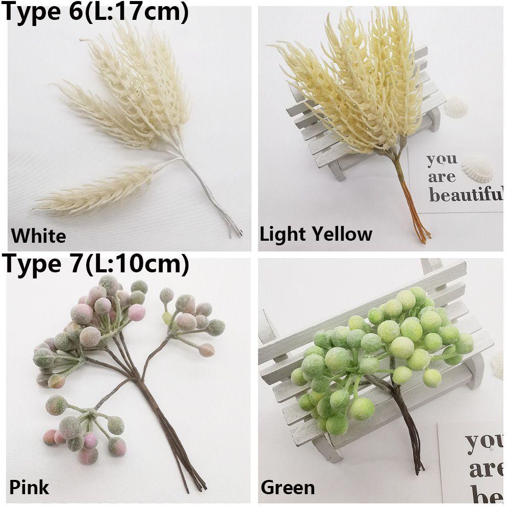 KUNHEV Bộ 6 Cành Hoa Mẫu Đơn Giả Trang Trí Giáng Sinh DIY