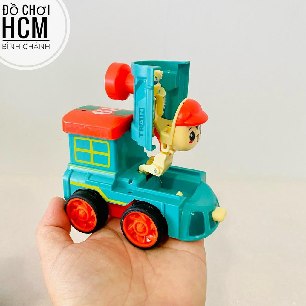 Đồ chơi trẻ em xe poli biến hình tàu lửa cho bé thích mô hình xe, tàu hỏa chạy đà, xe lửa đà đẩy poly