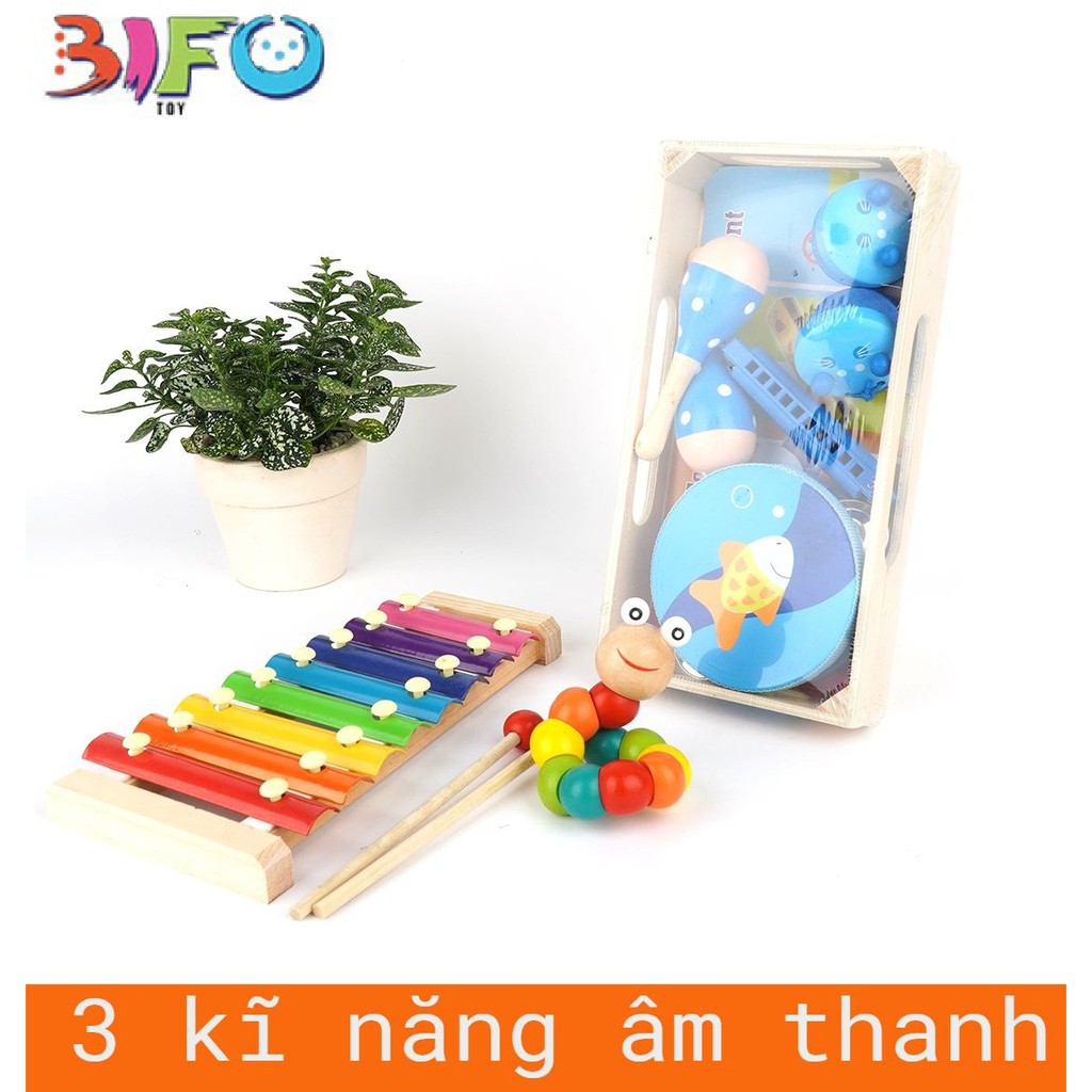 Combo đồ chơi giáo dục bằng gỗ phát triển trí tuệ, an toàn cho bé