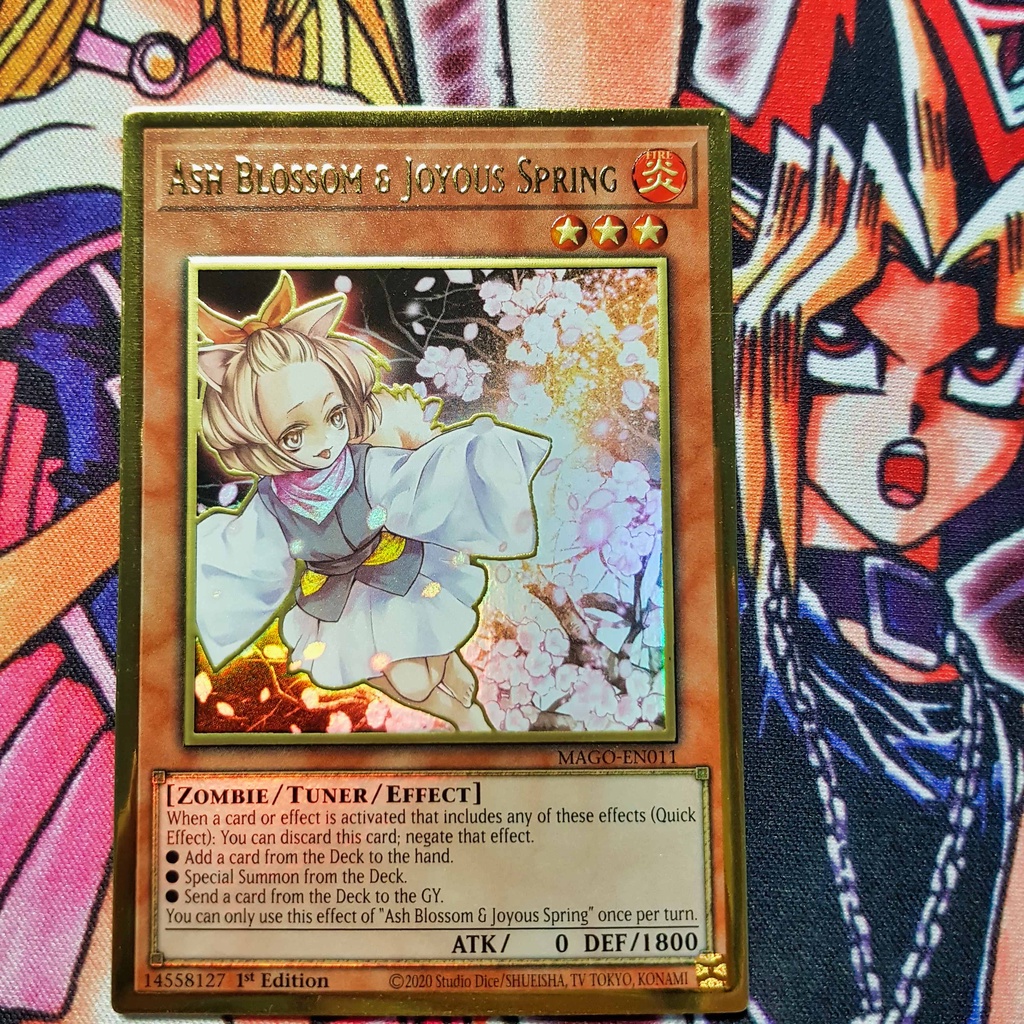 Thẻ bài Yugioh chính hãng | Ash Blossom & Joyous Spring | MAGO Premium Gold Rare