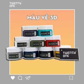 Màu acrylic 3d-5d custom giày, áo, mũ,... lọ 30ml