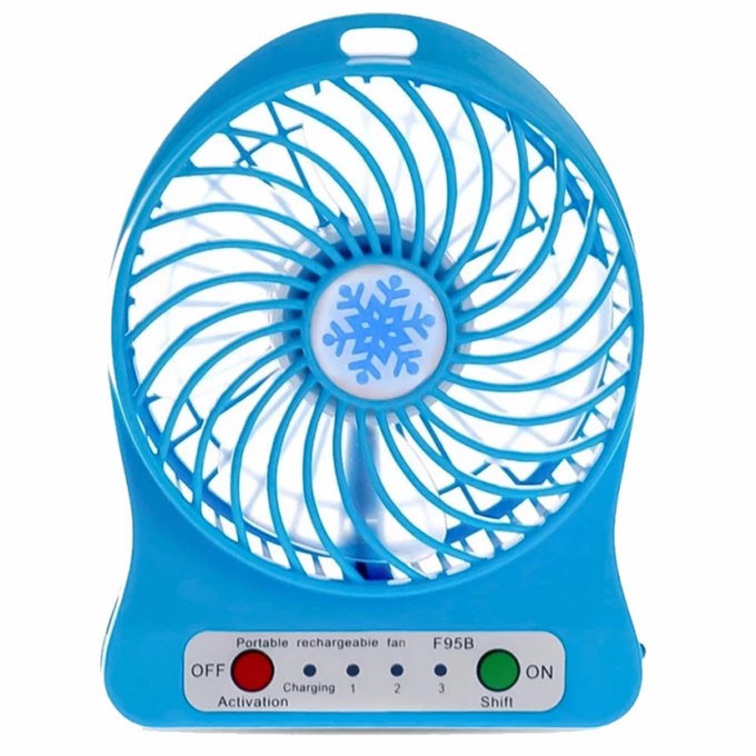 Chuyên sỉ lẻ Quạt sạc tích điện mini Fan để bàn , cầm tay 3 nấc gió