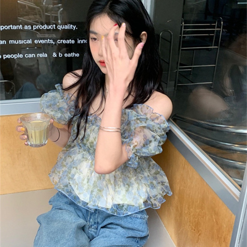 Áo Trễ Vai Tay Ngắn Dáng Rộng Thời Trang Mùa Hè Quyến Rũ Cho Nữ