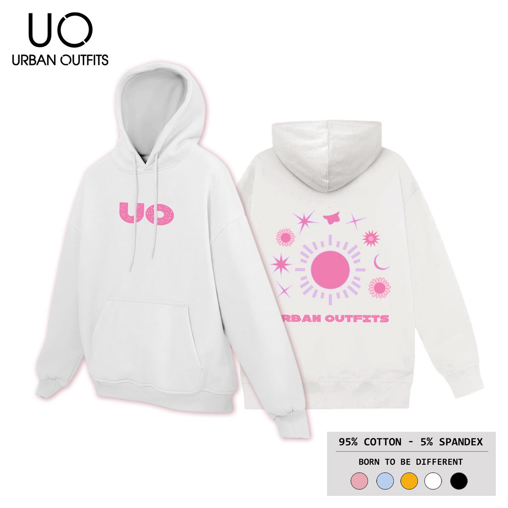 Áo Hoodie Nam Nữ Form Rộng URBAN OUTFITS In Mặt Trời UO HOO12 Chui Đầu Thun Cotton Nỉ 4 Chiều