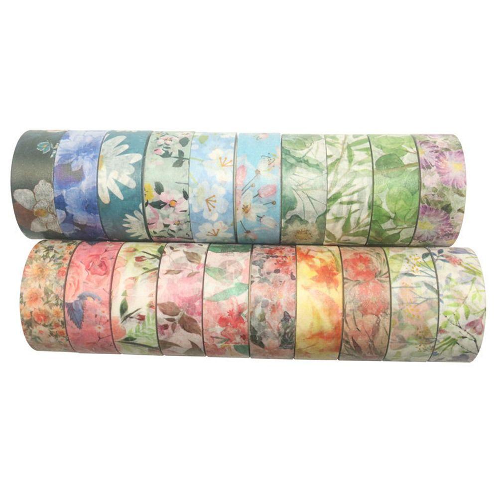 PISTA 10 Cuộn Băng Dính Với Họa Tiết Đáng Yêu Dùng Trang Trí Scrapbook
