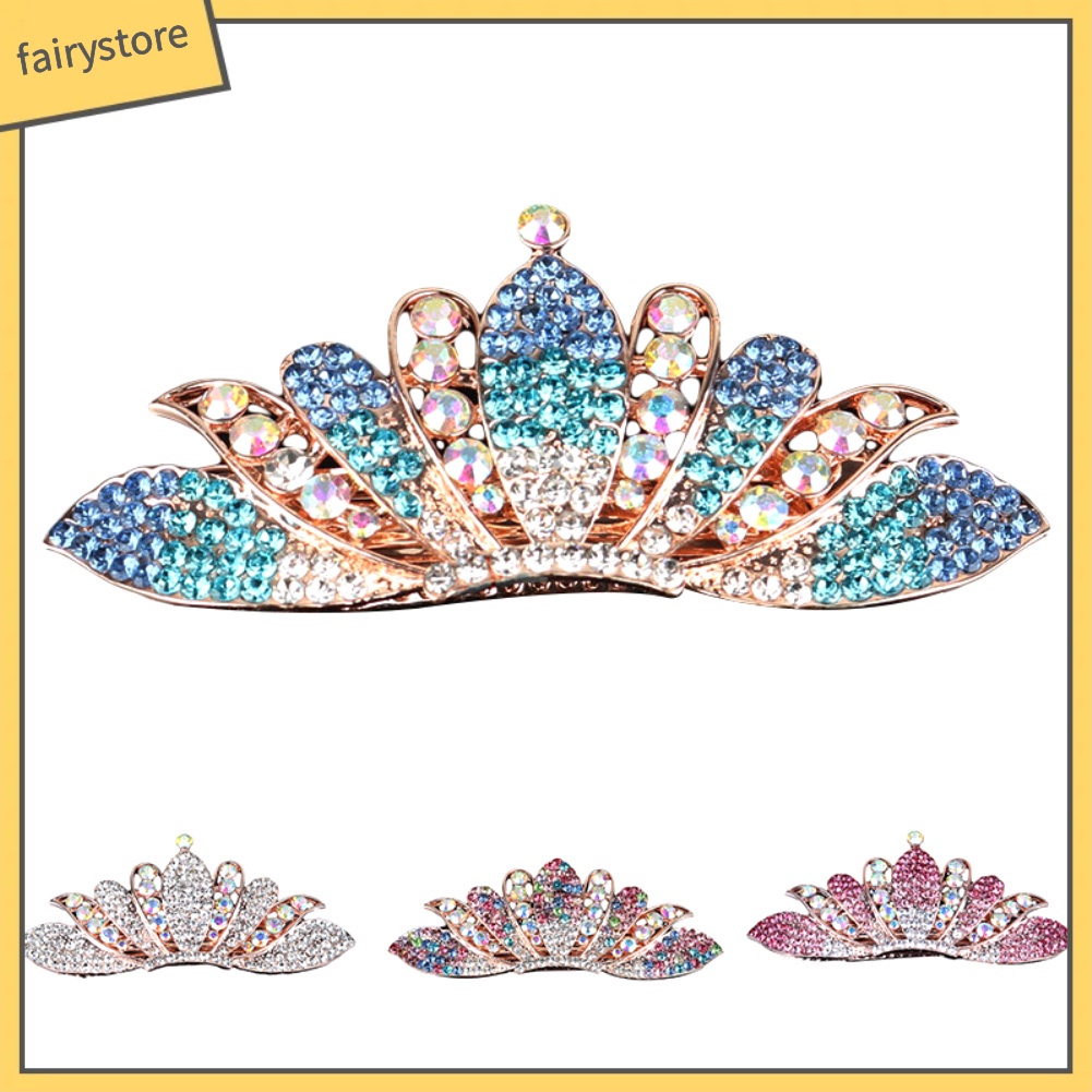 Kẹp Tóc Hình Vương Miện Đính Đá Thời Trang Cho Nữ