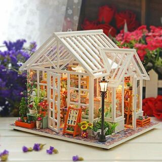 Kèm mica - mô hình nhà gỗ búp bê dollhouse diy - m009a sosa's flower