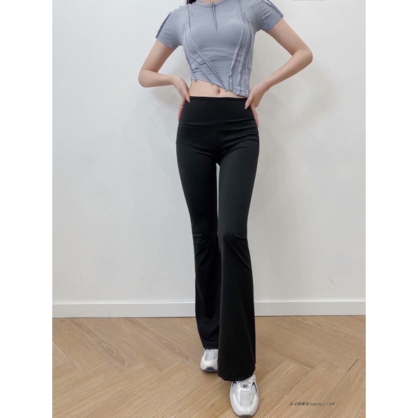 Quần ống loe flare pants chất Hàn dành cho cô nàng MÉT 6 ĐỔ LẠI chuẩn form kèm dây thắt eo legging ôm tôn dáng chiều cao | BigBuy360 - bigbuy360.vn