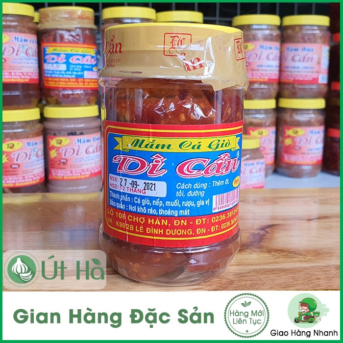 Mắm Cá Giò Dì Cẩn Hủ 500gr Đặc Sản Lâu Đời Đà Nẵng Hương Vị Đặc Biệt Thơm Ngon - Út Hà Đặc Sản