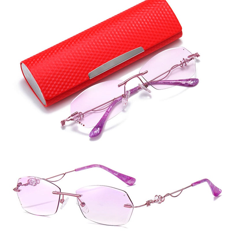 Kính Đọc Sách Không Gọng Chống Ánh Sáng Xanh Hai Công Dụng Cho Nữ