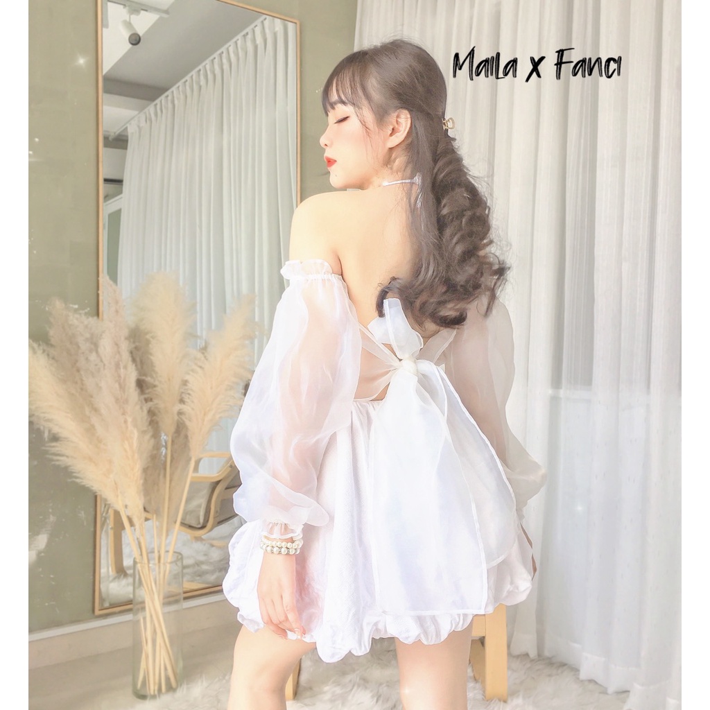 Đầm nơ công chúa Maila - D021121