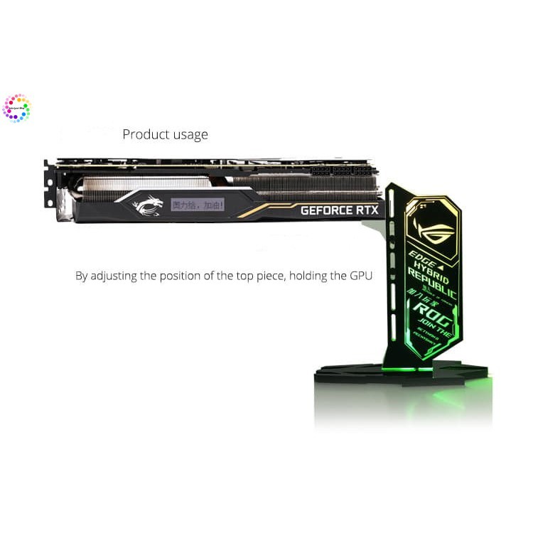 Bộ đỡ card vga chống xệ khắc chử ROG led RGB sync main 5v 3pin | BigBuy360 - bigbuy360.vn