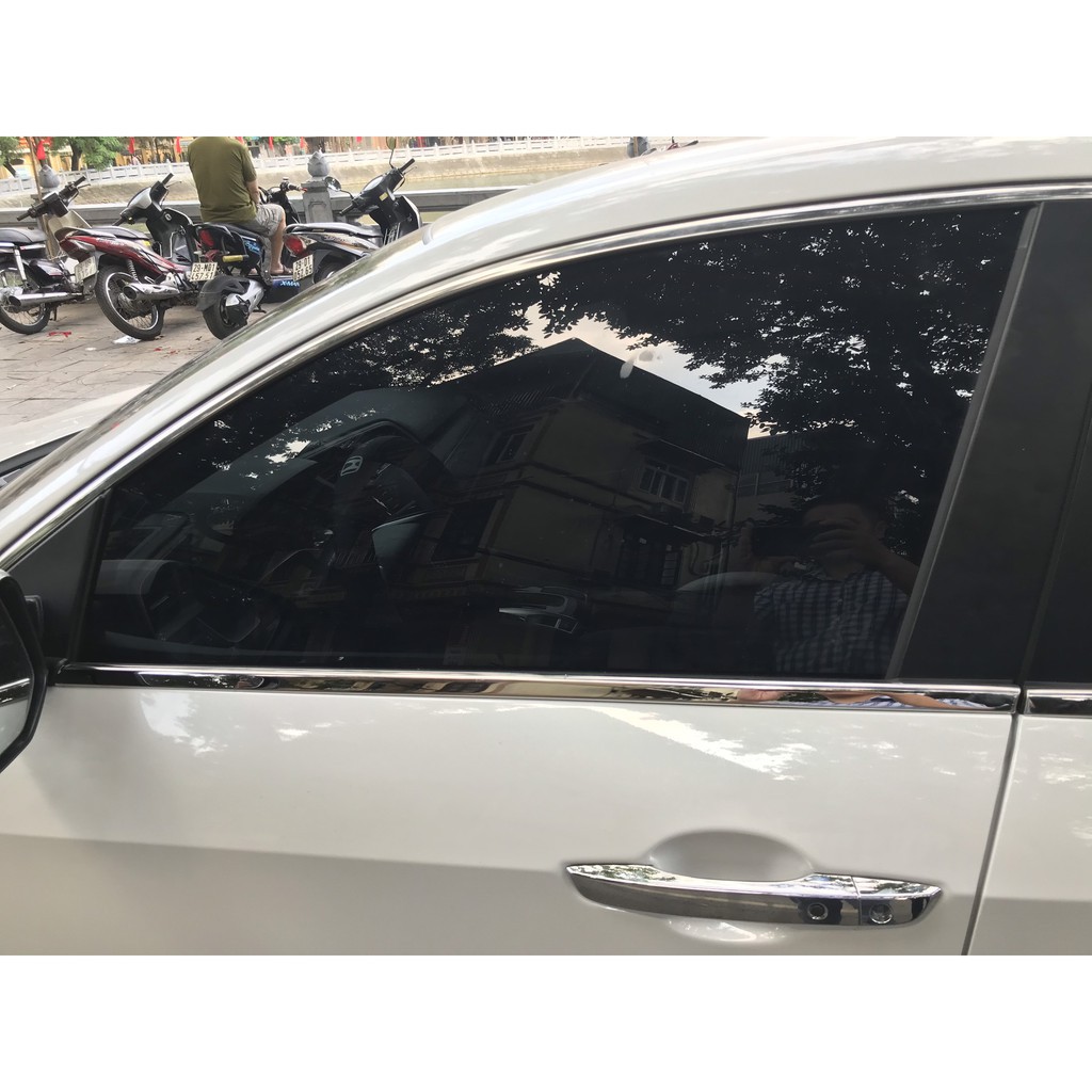 Nẹp chân kính - cong kính Honda Civic 2017-2020 inox