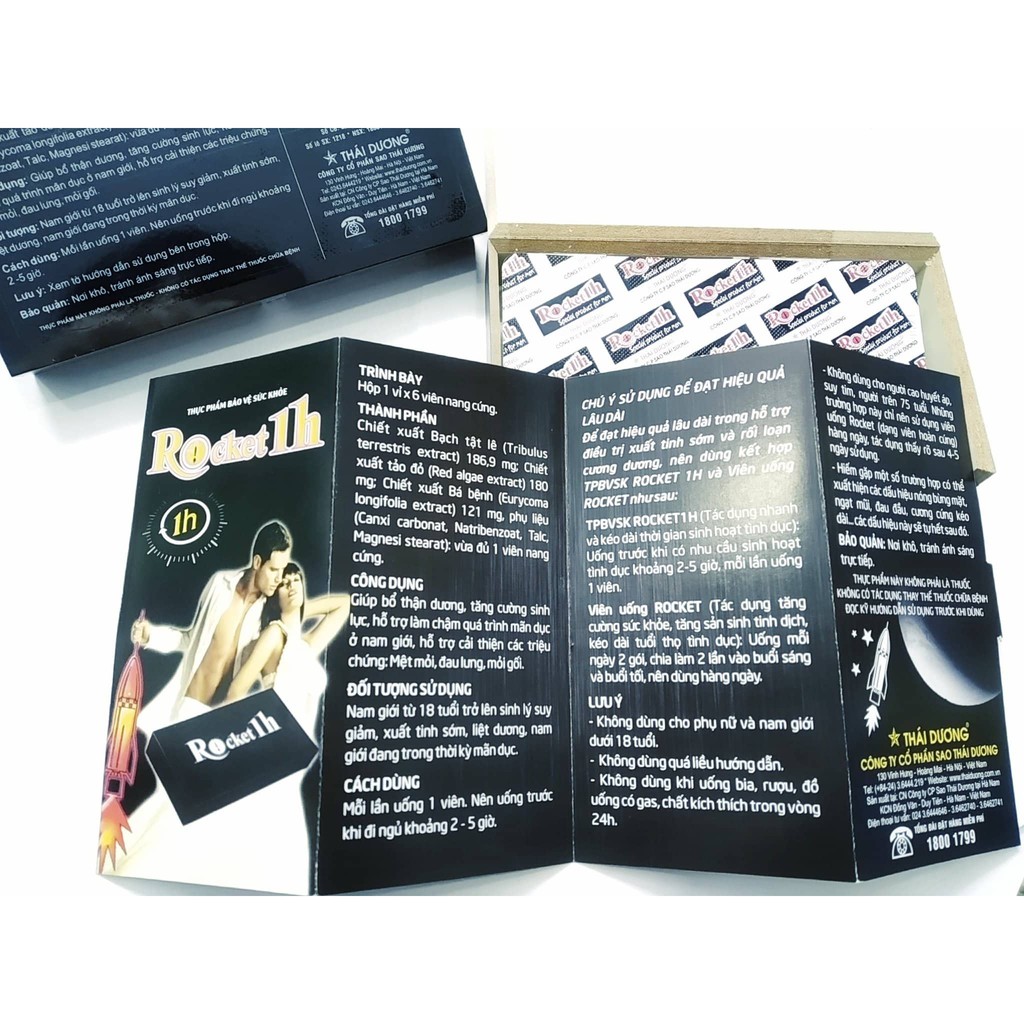 ✔️️️Hộp 6 viên Rocket 1h - Hỗ trợ sức khỏe nam giới | BigBuy360 - bigbuy360.vn