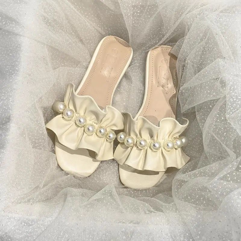 Size 35-43 Large Size Female Pearl 41 Fashion Slippers 42