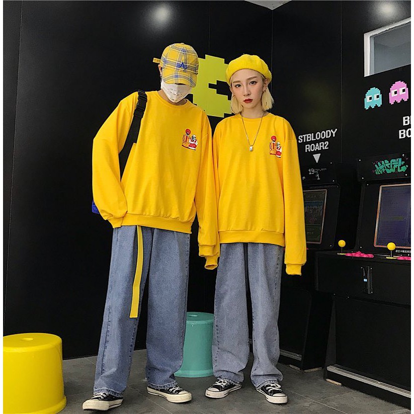 Áo sweater nam nữ YAYSHOP dáng rộng unisex chất nỉ dày dặn KFC