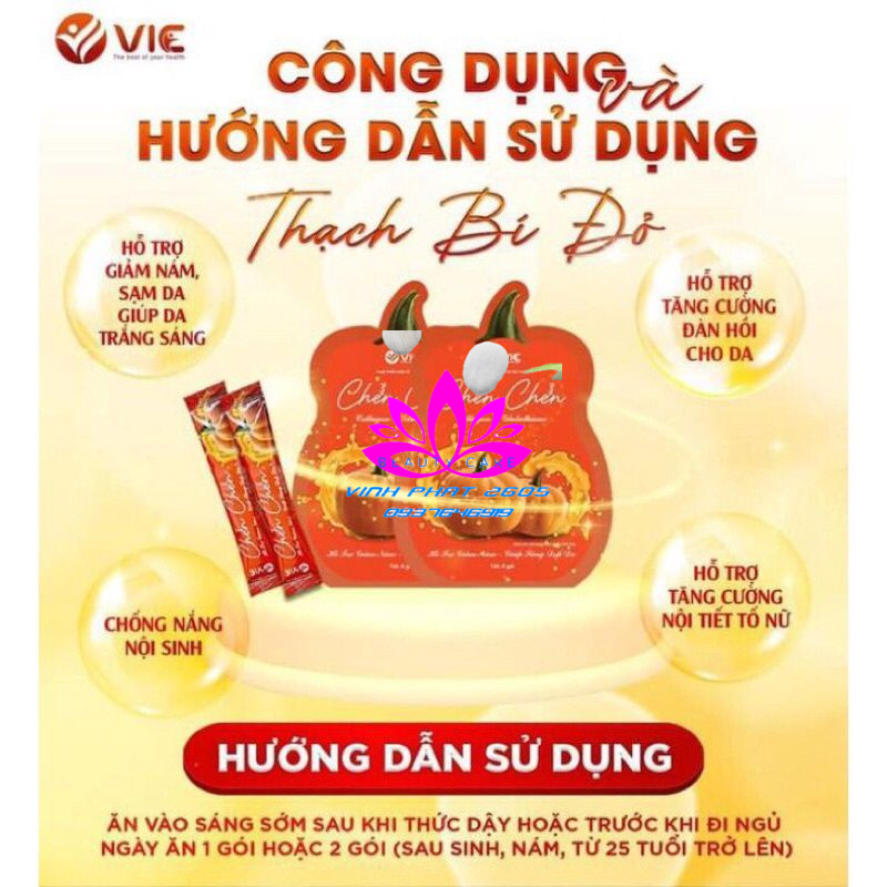 [Hộp 14 gói] Thạch Bí Đỏ Chen Chen VIC Mờ Nám, Trắng Da Nở Ngực Cân Bằng Nội Tiết Tố [ CHÍNH - HÃNG ]