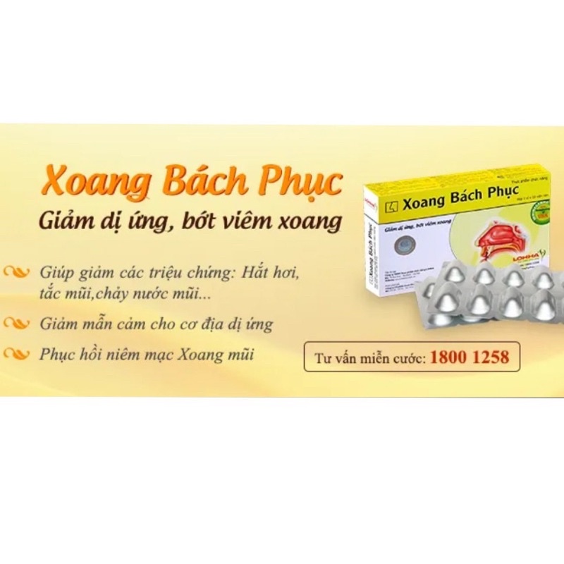 Xoang bách phục 20 viên - Hỗ trợ viêm xoang, di ứng