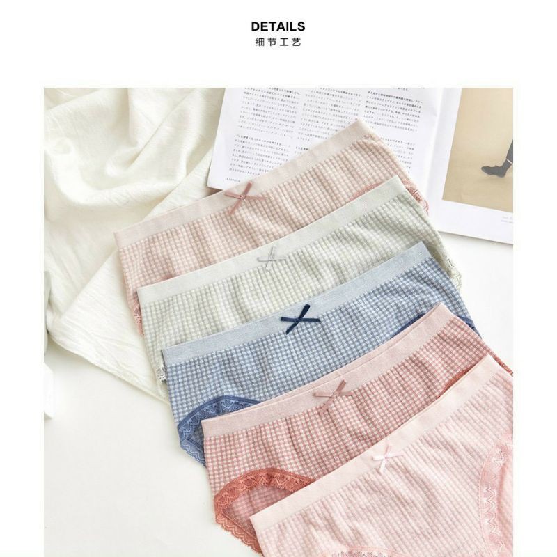 Quần lot cotton kháng khuẩn, Quần lót kẻ ô hot hit, quần chip co giãn 4 chiều, quần lót thấm hút mồ hôi | BigBuy360 - bigbuy360.vn
