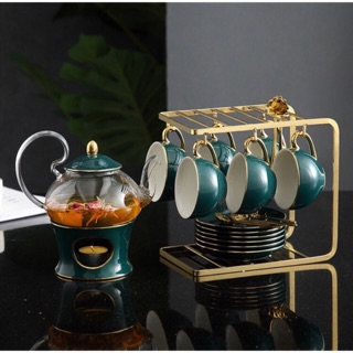 Bộ ấm trà chiều hoa bắc âu