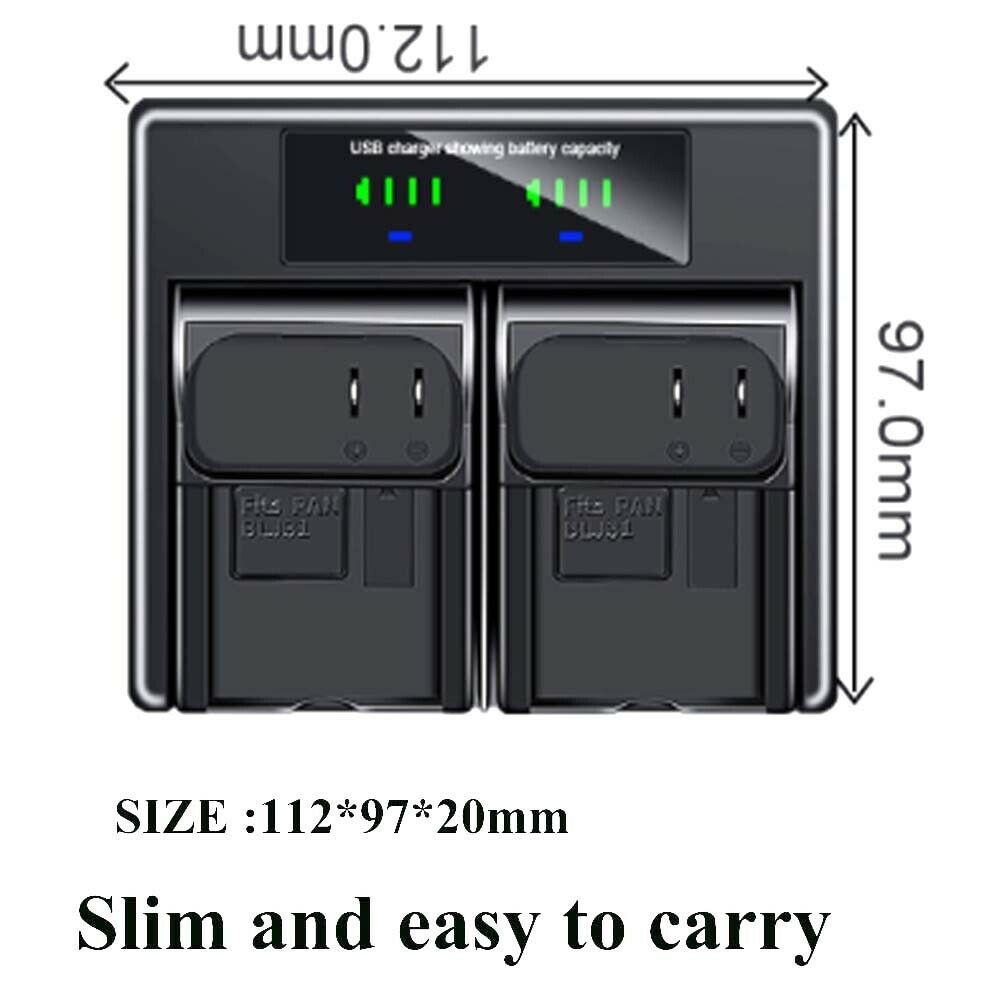 Bộ Sạc Pin Kép Cho Panasonic DMW-BLJ31 Lumix DC-S1 DC-S1R DC-S1M DC-S1RM