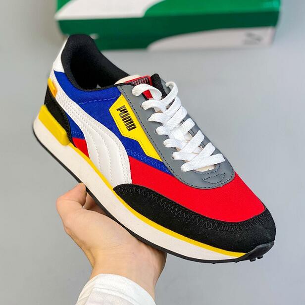 17colors！Puma FUTURE RIDER Retro contrast stitching casual shoes for men and women couples