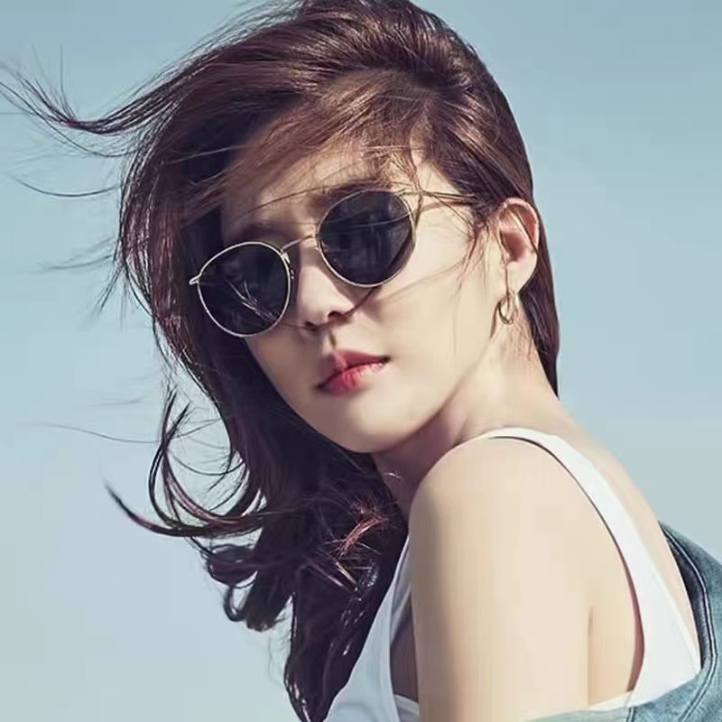 Kính Mát Gọng oval Kim Loại Phong Cách retro Thời Trang Mới Cho Nam Nữ