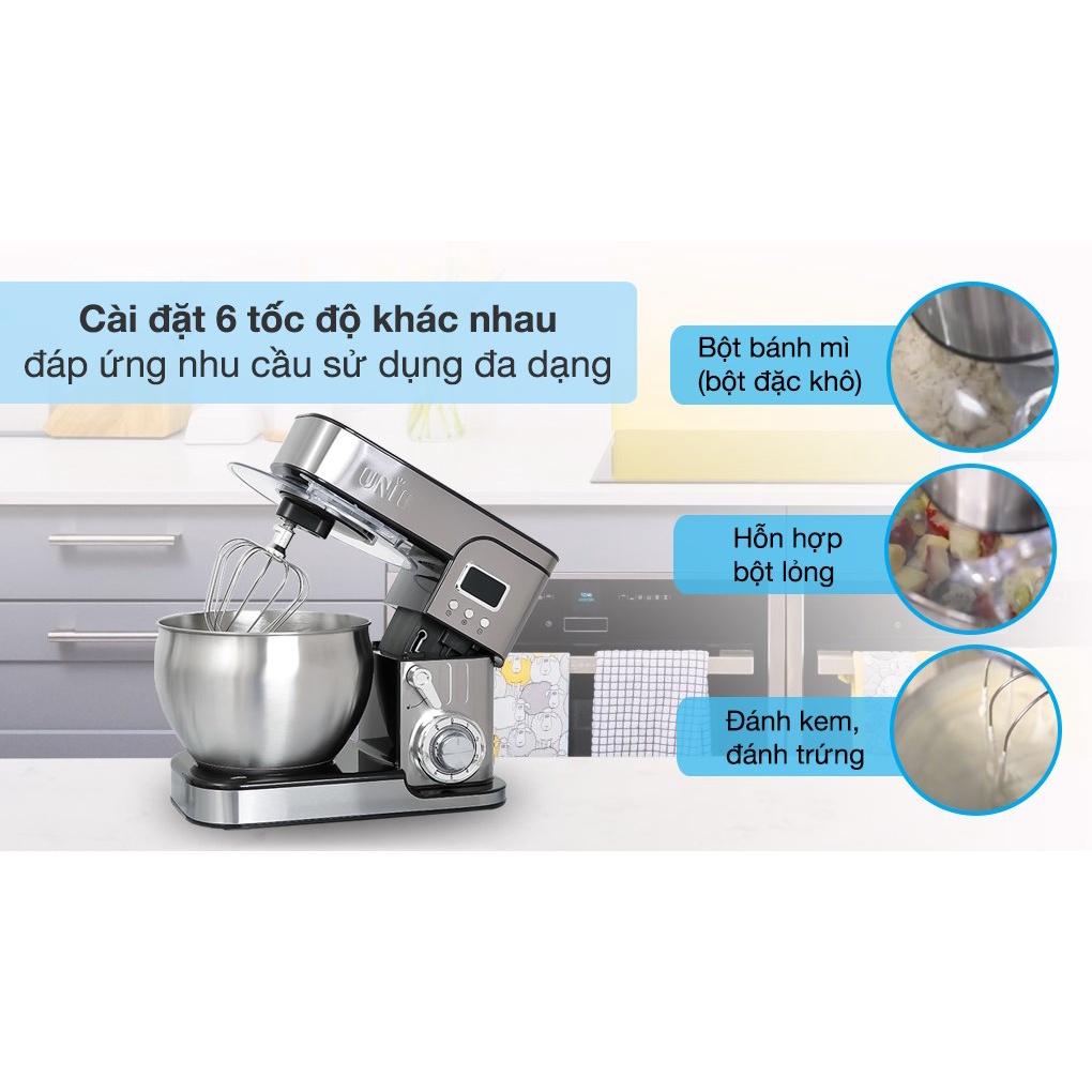 Máy nhồi, trộn bột đánh trứng đa năng UNIE EM5