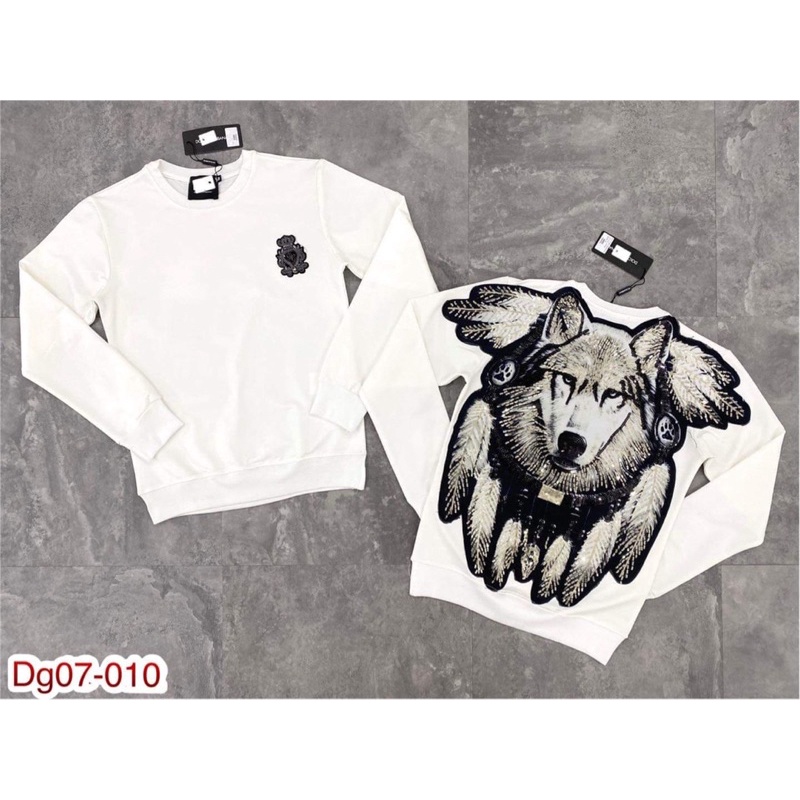 [Xả] Áo nỉ da cá hình sói đại bàng đính kim sa | BigBuy360 - bigbuy360.vn