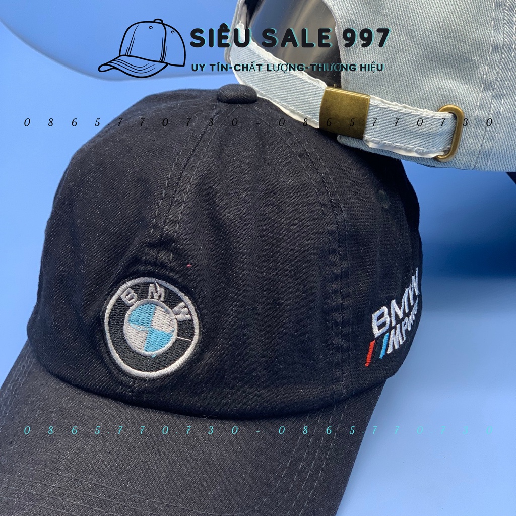 MŨ LƯỠI TRAI JEAN THÊU LOGO B-M-W THỜI TRANG CÁ TÍNH UNISEX FORM CHUẨN
