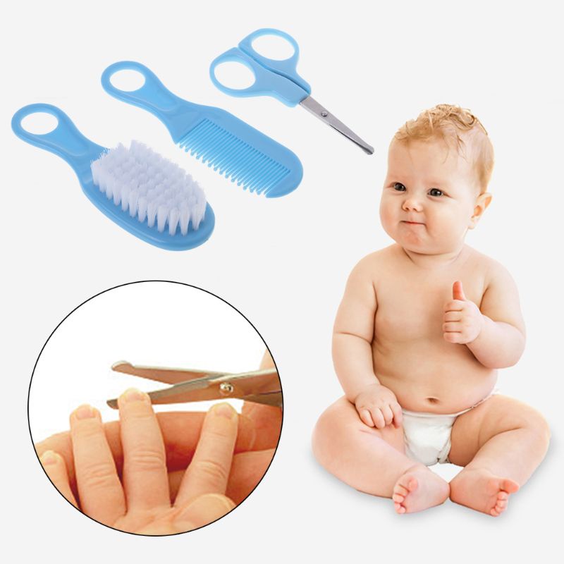 Bộ Dụng Cụ Kéo Lược Chải Tóc Mát Xa An Toàn Cho Bé