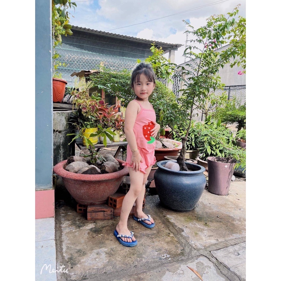 Bộ 2 dây cotton cho bé gái.