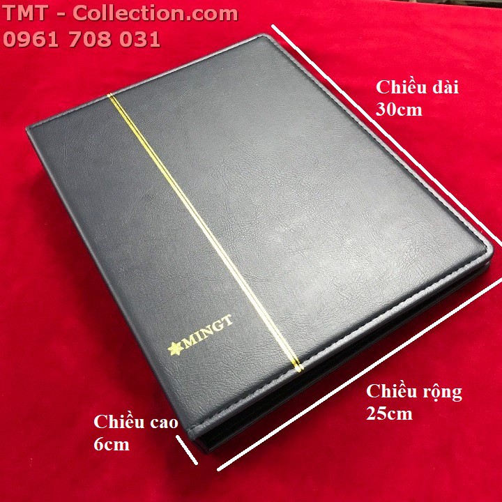 Album đựng 30 tờ tiền giấy và 210 đồng xu; 30 x 25 x 6cm (Dài x Rộng x Cao); Đủ loại màu-TMT Collection-SP001813