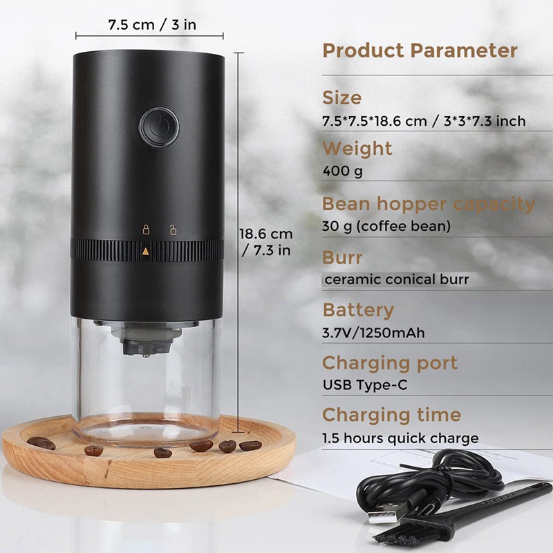 Máy Xay Cà Phê Espresso Bằng Điện Sạc USB