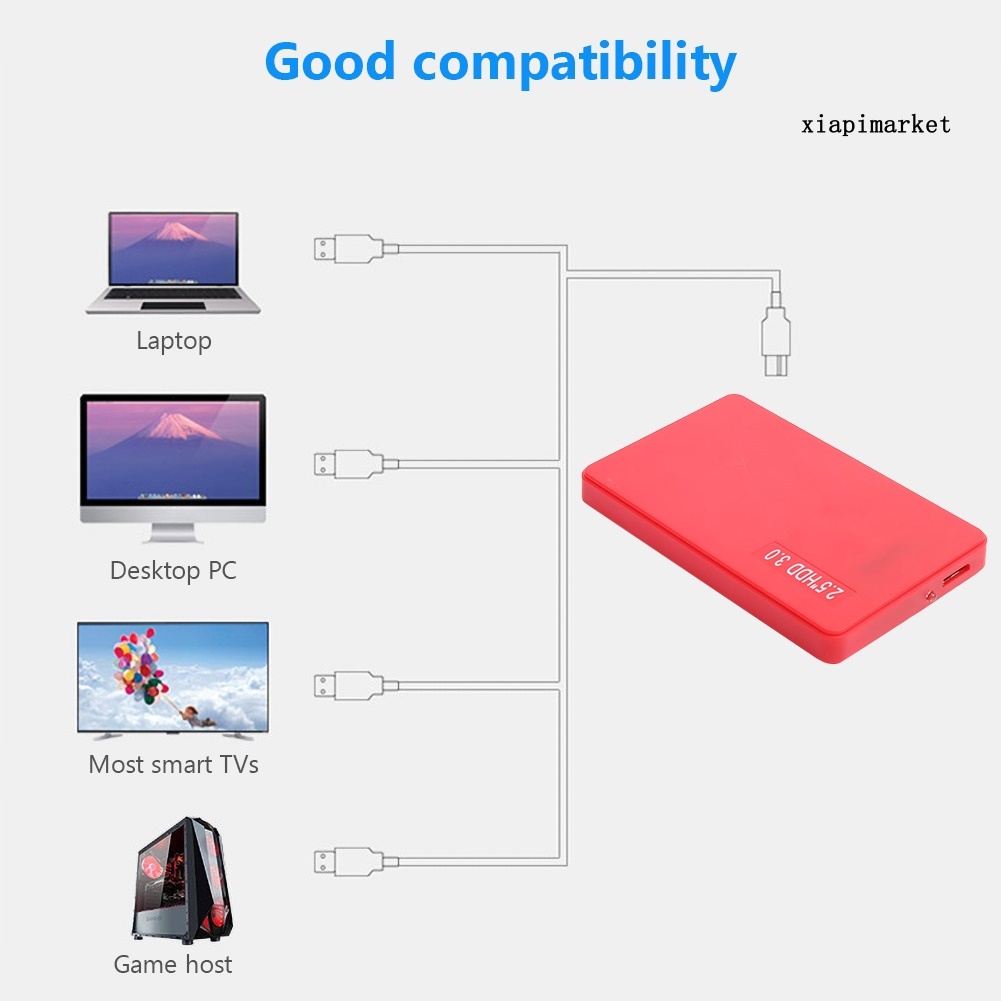 Hộp Đựng Ổ Cứng Ngoài 2.5 Inch Usb 3.0 Sata Ssd Dành Cho Laptop