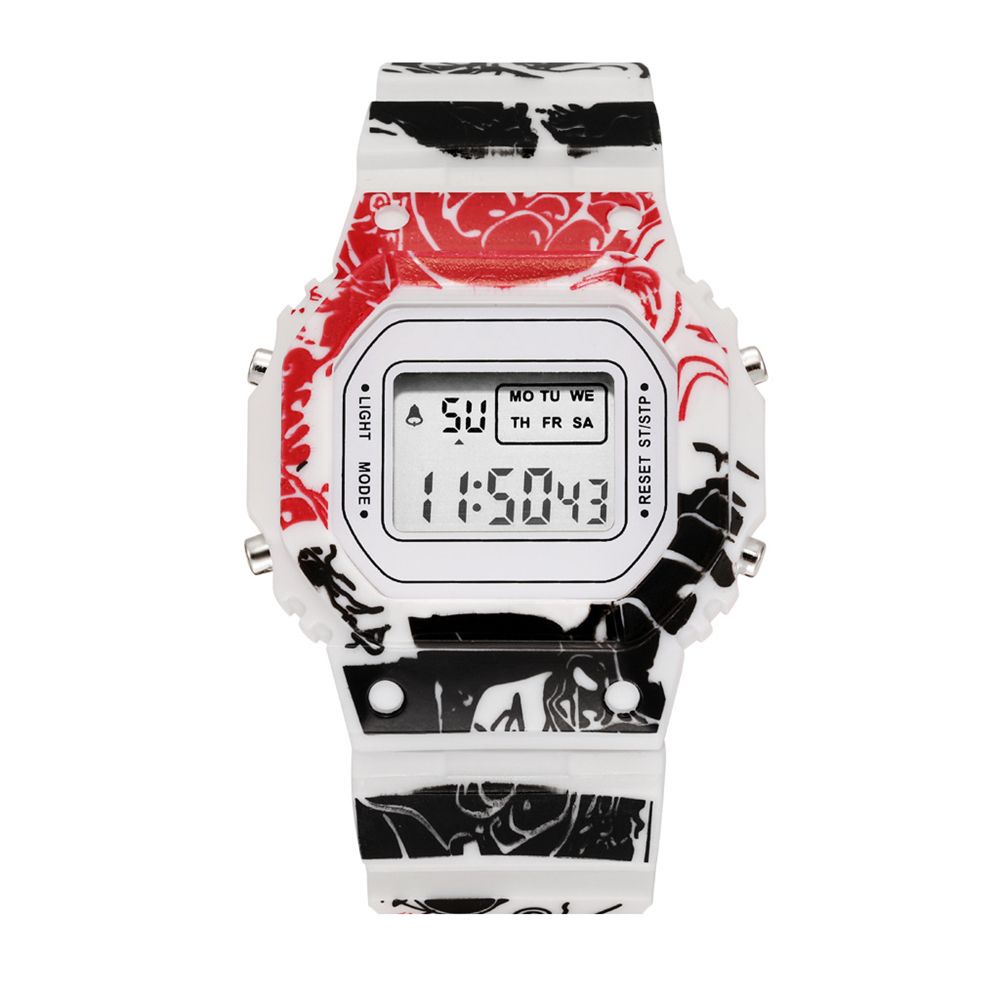 Đồng hồ điện tử đa năng chống thấm nước chống rơi họa tiết hoạt hình Luffy