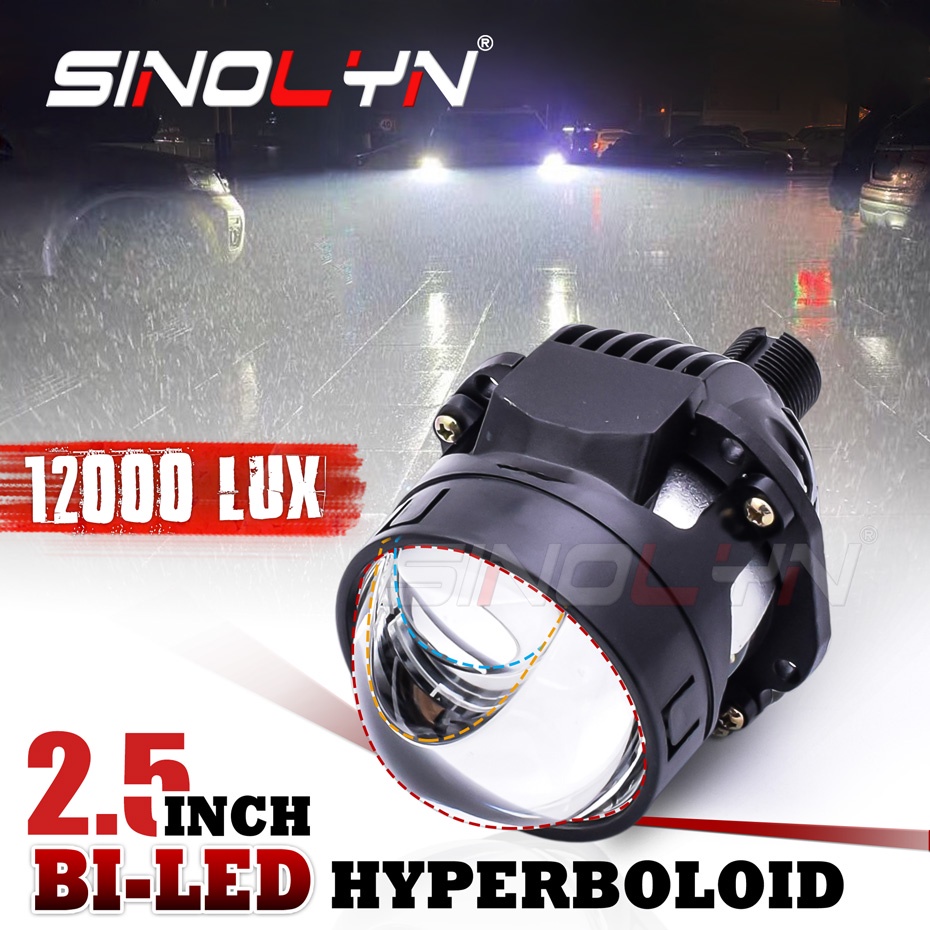 Đèn Pha LED 43W H7 H4 H1 9005 9006 2.5 Inch Chuyên Dụng Cho Xe Hơi