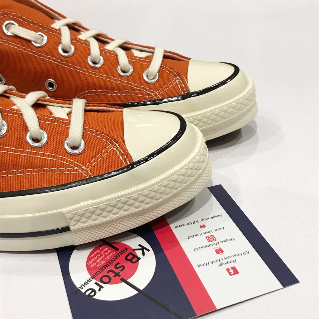 Giày Converse 1970s cam cổ thấp chính hãng