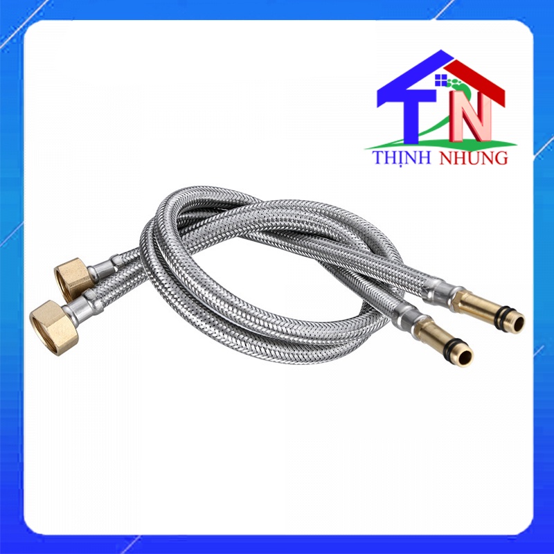 Dây Cấp Nước Nóng Lạnh Đầu Nối Bằng Đồng Thau Chịu Nhiệt Cực Tốt Dùng Cho Vòi Lavabo, Vòi Rửa Mặt, Vòi Rửa Chén Bát